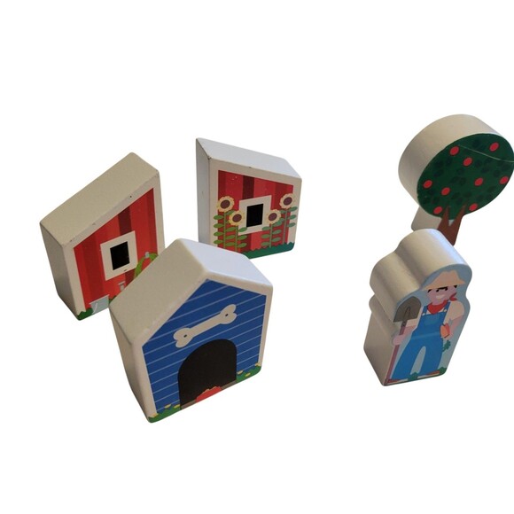 Melissa & Doug Wooden Farm Barn Animals Gate Figures 16 Pieces 4800 - Picture 4 of 8